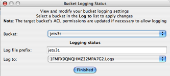 Picture of the Bucket Logging dialog
